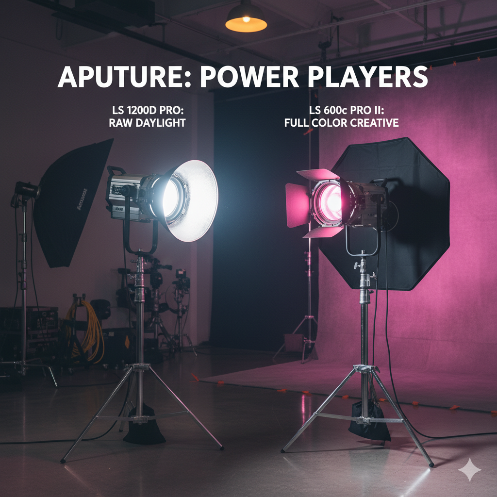 Aputure LS 600c Pro II vs Aputure 1200D